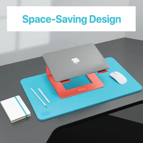 Vista 7 de BLACK+DECKER Soporte ergonómico para laptop para escritorio, soporte ergonómico para computadora portátil, compatible con MacBook Notebook, soporte