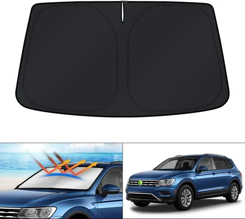 Vista 23 de KUST Parasol para parabrisas para BMW X1 F48 2016, 2017, 2018, 2019, 2020, 2021, 2022, accesorios de ajuste personalizado, parasol plegable