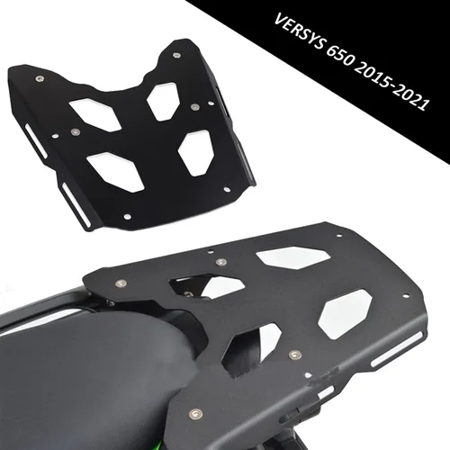 Vista 2 de Portaequipajes trasero para motocicleta, soporte para equipaje compatible con Versys 650 2015-2021 (negro)