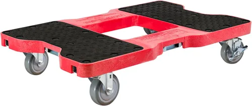 Vista 11 de Plataforma móvil Snap-Loc negra (EE.UU) con 1500 lb de capacidad, estructura de acero, ruedas de 4” y correa de sujeción opcional
