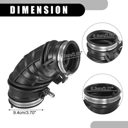 Vista 5 de Tubo de manguera de admisión para filtro de aire con abrazaderas 17228-PNE-G00 - Filtro de motor de automóvil Tubo de manguera de conducto