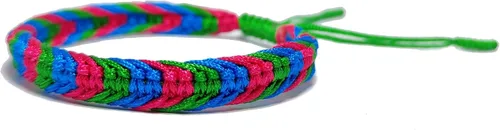 Vista 4 de LAMIBEE Pulsera tibetana con diseño de pansexualidad bisexual LGBT Proud Love Brazaletes de cuerda de amuleto y bohemio para mujeres y hombres