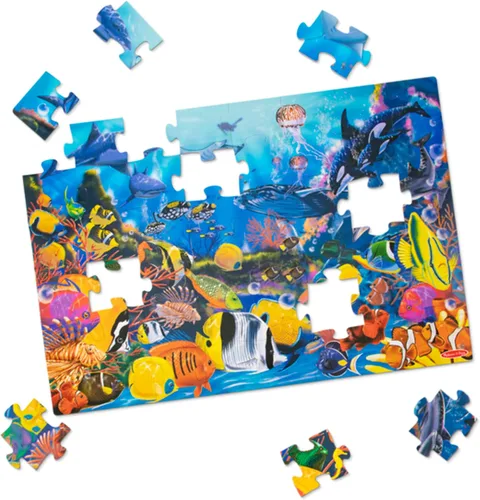 Vista 4 de Rompecabezas fondo oceánico Melissa & Doug, (48 piezas), 2 X 3 pies