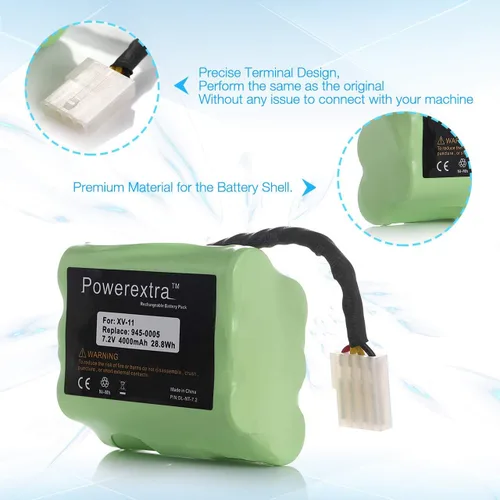 Vista 6 de Powerextra batería de 7.2 vatios, 4000 mAh para aspiradoras robóticas Neato XV-11 XV-12 XV-14 XV-15 XV-21 XV-25, XV Essential, XV Signature Pro
