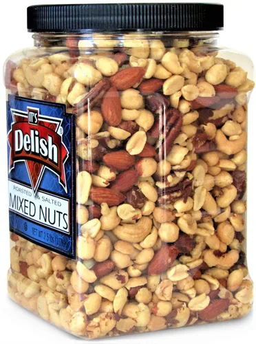 Vista 3 de Its Delish, recipiente reutilizable jumbo de 2.5 libras con sal marina, estilo a granel, fresco, kosher, crujiente y delicioso