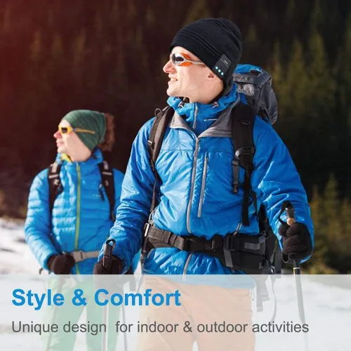 Vista 6 de Rotibox - Gorro inalámbrico con Bluetooth para deportes al aire libre, regalo de Navidad.