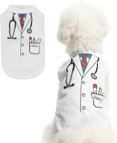 Vista 15 de BINGPET Bad to The Bone - Camiseta de algodón suave para cachorros, transpirable, ligera, para disfraz de perro, chaleco sin mangas, lavable a