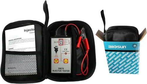 Vista 7 de allsun Probador de inyector universal de combustible de 12 V con adaptador, 4 modos de pulso, pantalla LED para diagnóstico automático del sistema