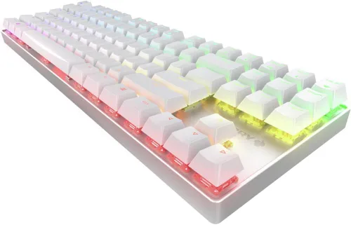 Vista 2 de Cherry Teclado inalámbrico MX 8.2 TKL para juegos. TenKeyless compacto. Teclas mecánicas con retroiluminación RGB de 87 teclas, teclas ABS.