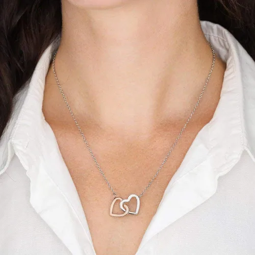 Vista 7 de Leos Print Shop Regalo para Esposa Regalos de Aniversario Para Mi Esposa Collar En forma de Corazon Plateado y Dorado Regalo Joyeria Para Mujer Con