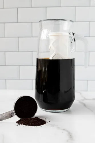 Vista 2 de Infusor de café y té reutilizable para café y té Disfruta de café frío suave, té suelto, sidra especiada + bebidas Accesorio de malla de nailon