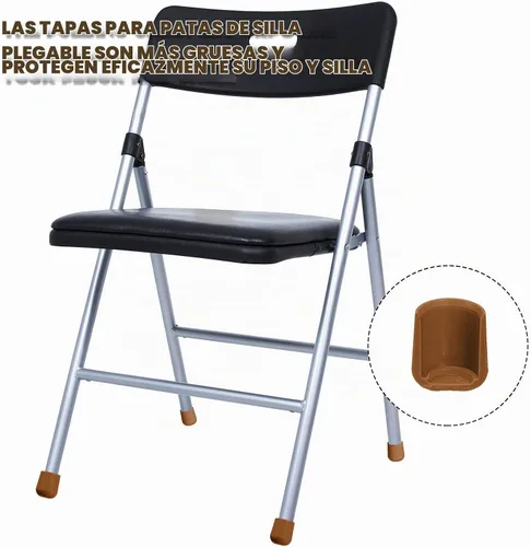 Vista 5 de 36 piezas de tapas para patas de silla plegables de 7/8 pulgadas, tapas de extremo de silla de plástico resistente, deslizadores de muebles que