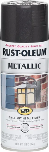 Vista 30 de Rust-Oleum 7274830 Pintura en aerosol metálica que detiene la oxidación, 11 oz, latón antiguo