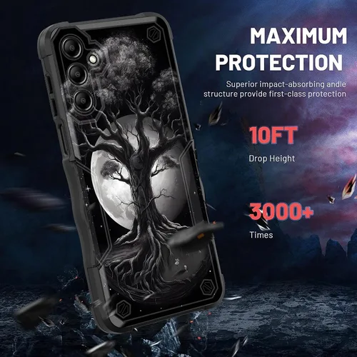Vista 140 de Funda para Galaxy A14 5G, [Doble Capa][Protección contra Caídas de Grado Militar de 10 Pies] [Antideslizante] Funda Resistente a Prueba de Golpes