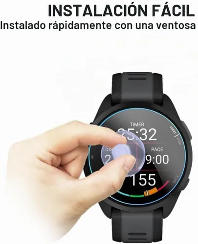 Vista 3 de Protector de pantalla compatible con Garmin Forerunner 165