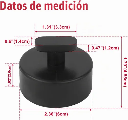 Vista 4 de Almohadilla de elevación (4 unidades) compatible con Chevy Corvette C5 C6 C7 C8, adaptador de punto de elevación de goma Jack Pucks con bolsa