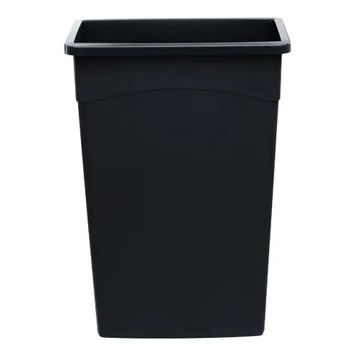 Vista 14 de Cubo de basura rectangular de plástico negro de 16 galones, perfecto para cocina, oficina