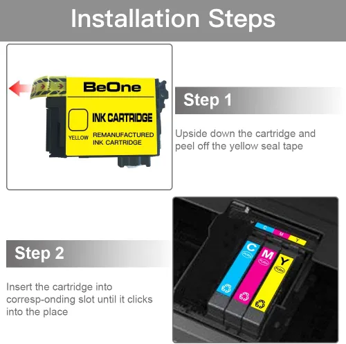 Vista 4 de BeOne Cartuchos de tinta remanufacturados compatibles con 200XL T200XL para impresora Expression Home XP-200 XP-300 XP-310 XP-400 XP-410 Workforce