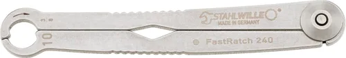 Vista 11 de Stahlwille 41100808 Llave de trinquete, FastRatch, hecha de acero inoxidable endurecido y templado, utilizada para apretar/aflojar tuercas y pernos