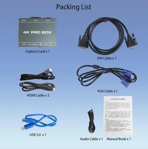 Vista 7 de Tarjeta de captura HDMI 4K DVI/VGA a USB 3.0 Tarjeta de captura Full HD 1080P 60FPS Plug & Play, no necesita controlador Tarjeta de captura de video
