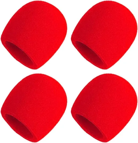 Vista 10 de Parabrisas para micrófono SM58 Ball Style Vocal Karaoke, paquete de 4, negro (WS-4BK)