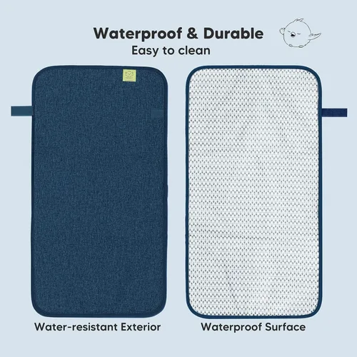 Vista 4 de KeaBabies Cambiador de pañales portátil y portabebés KeaBabies – Cambiador de bebé plegable impermeable – Todo en 1 Original transpirable Baby