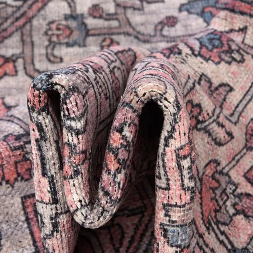 Vista 7 de Unique Loom Mangata Collection - Alfombra de área Mireille (Runner 2' 0" x 7' 10", Beige y Rosa/Azul Claro)