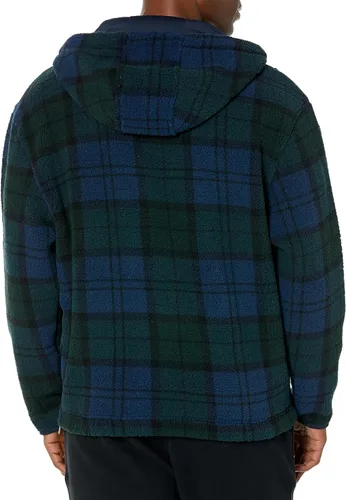 Vista 2 de Nautica Sudadera con capucha estampada de piel de oveja sintética para hombre