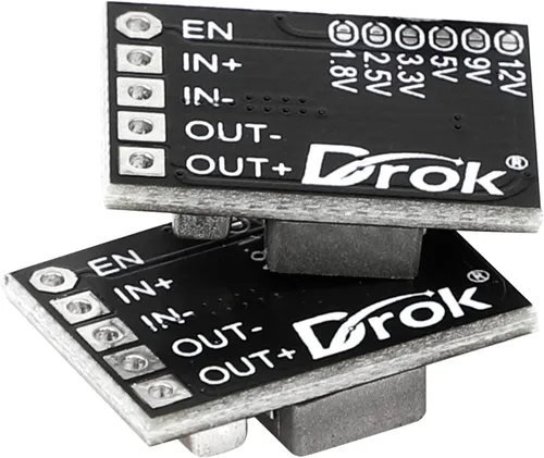Vista 7 de DROK Convertidor de corriente CC de 5 V, 5 piezas de mini regulador de voltaje DC 4.5-20V 12V 9V reductor transformador tablero 3A 10W de voltaje