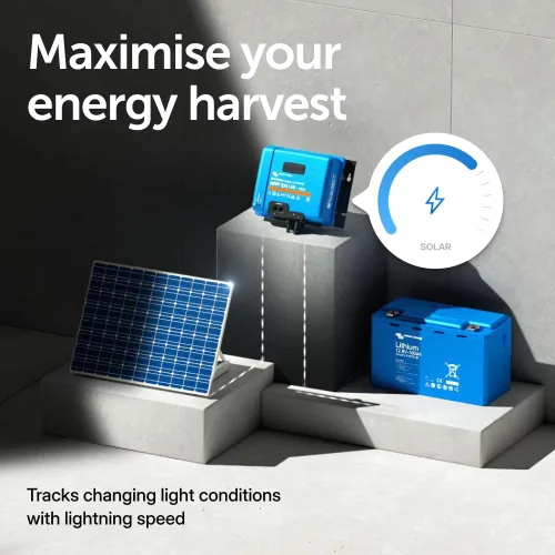 Vista 4 de Victron Energy SmartSolar MPPT MC4, Controlador de carga 250V 60A (NH-354, Bluetooth, 12/24/36/48V) Controlador de carga solar Bluetooth MPPT