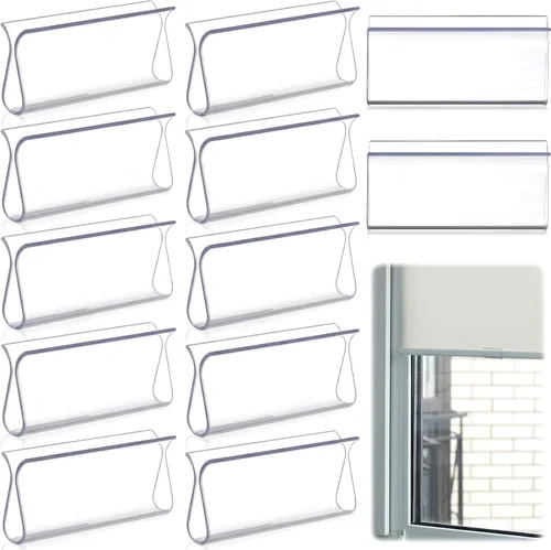 Vista 9 de Chunful Persianas enrollables con mango para ventanas, herrajes de agarre de plástico para el hogar, RV (transparente, 2 piezas)