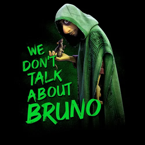 Vista 2 de Disney Pixar Camiseta Encanto We Don't Talk About Bruno para niño Negro