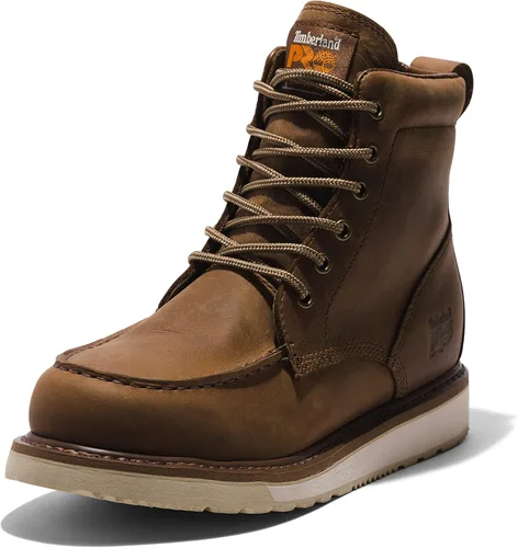 Vista 8 de Timberland PRO PRO - Botas de trabajo industriales con cuña de 6 pulgadas para hombre, Marrón Óxido
