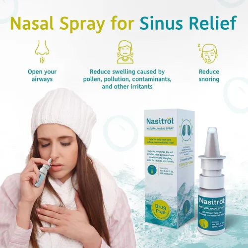 Vista 6 de Spray nasal natural, niebla salina totalmente natural para la congestión y el cuidado diario de la nariz, aerosol nasal esencial para la temporada