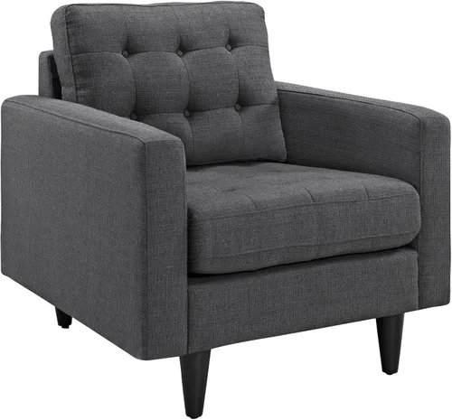 Vista 36 de Modway EEI-1547-DOR Empress Mid-Century - Sofá biplaza tapizado de tela en gris