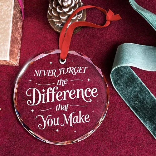 Vista 6 de Regalos para Jefes Nunca Olvides La Diferencia Que Haces Adorno Agradecimiento - Navidad para Empleado, Compañero de Trabajo, Enfermera, Adorno