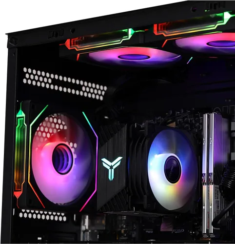 Vista 2 de MXZ Intel Core i7 13700F 5.2GHz, GeForce RTX 4060Ti, PC para juegos de 16 GB DDR4, M.2 SSD 1T, B760, ventiladores 6RGB, Windows 11 Pro, computadora