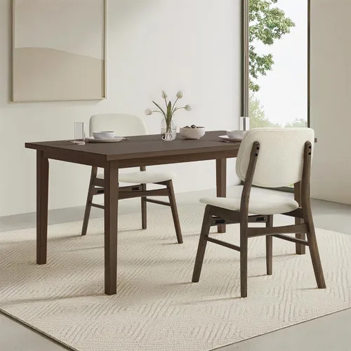 Vista 29 de KISLOT - Juego de 2 sillas de comedor de madera, sillas de cocina tapizadas, originales