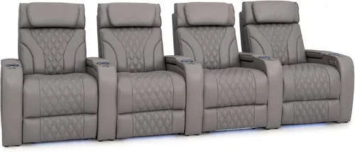 Vista 65 de Seatcraft Luminis LT - Asiento de cine en casa, reclinable, color rojo