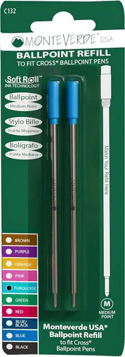 Vista 16 de Monteverde Recambios de bolígrafo suave USA para adaptarse a bolígrafos cruzados, punta media, tinta negra, paquete de 6 – Solución de escritura