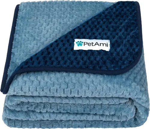 Vista 23 de PetAmi Manta impermeable para perro, manta a prueba de fugas para perros pequeños y medianos, protector de sofá y muebles, manta de forro polar