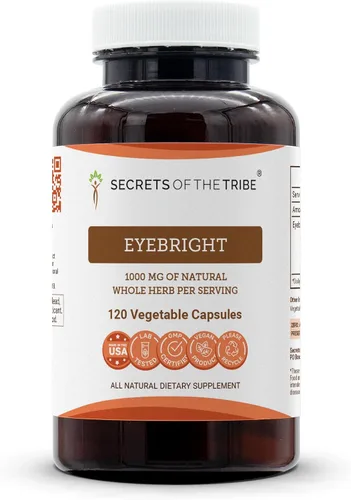 Vista 6 de Secrets of the Tribe Eyebright 60 cápsulas, 1000 mg, hierba seca Eyebright (Euphrasia officinalis) de cultivo responsable (60 cápsulas)