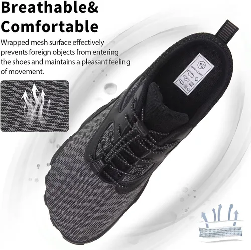 Vista 4 de WateLves - Zapatos de agua para hombres y mujeres, para natación, playa, piscina, surfear, hacer yoga o aeróbico acuático, calcetines para el agua