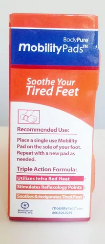 Vista 7 de BodyPure Parches de circulación de movilidad para pies Hecho con lavanda, turmalina blanca, capsaicina Parche adhesivo que aumenta la sensación