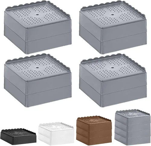 Vista 22 de Elevador de cama de 1 pulgada, 2 pulgadas, 3 pulgadas, 4 pulgadas de alta resistencia, elevador de muebles ajustable para mesa, escritorio, sofá