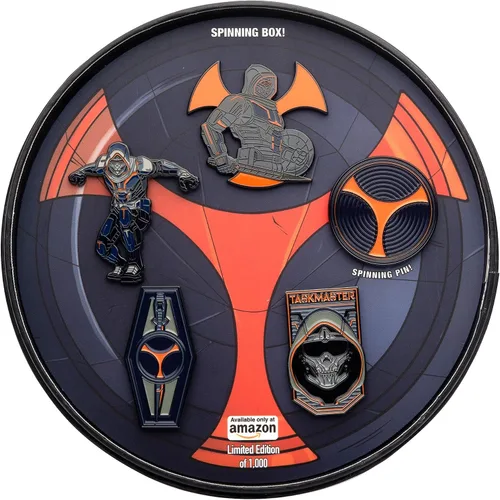 Vista 20 de Marvel Studios: The Falcon y The Winter Soldier - Juego de 5 pines de solapa con base de metal y esmalte con caja circular de 6.3 pulgadas