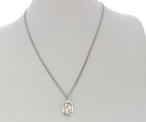 Vista 3 de Heartland - Colgante ovalado de plata de ley para hombre