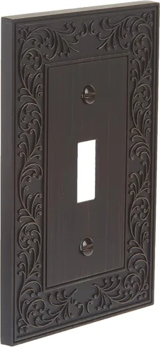 Vista 18 de Amerelle 43RVB - Placa de pared English Garden con 1 interruptor de palanca, metal fundido, color bronce envejecido, 1 paquete