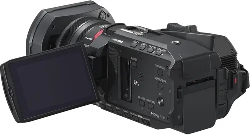 Vista 3 de Panasonic HC-X1200 UHD 4K Videocámara HDMI con zoom de 24x + 2 unidades de memoria de 64 GB + batería extra + filtros + micrófono de video