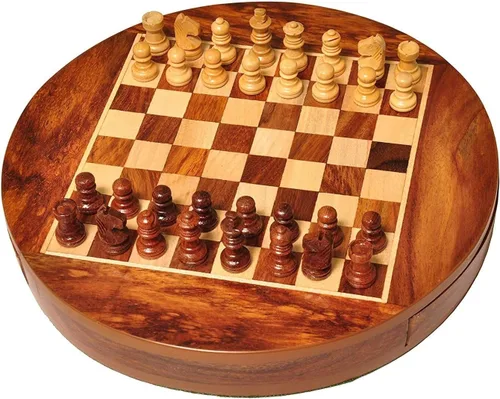 Vista 5 de Royal Kurta Cajón redondo de madera de 7 pulgadas con pieza magnética y cajón de empuje